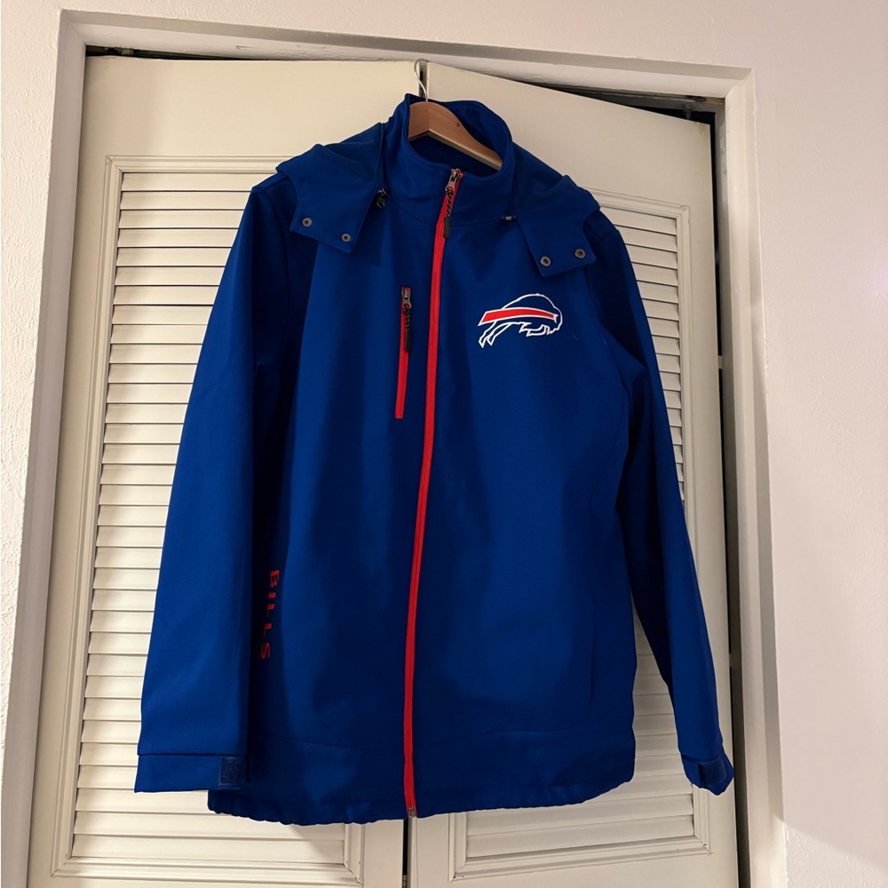 Blue Buffalo Bills Jacket with Red Accents Mens Large Anorak